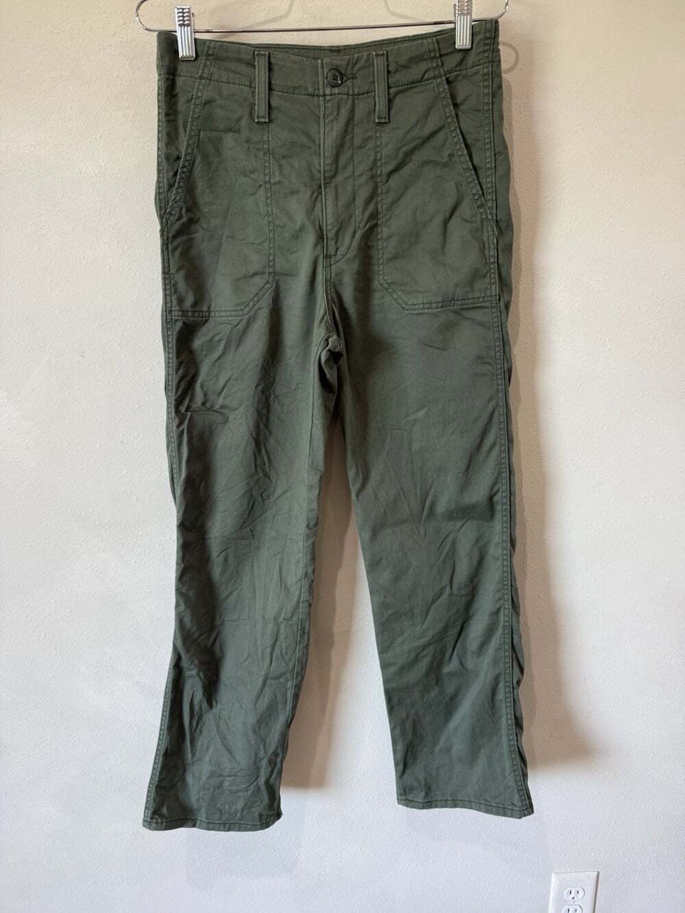 Levi's Levis Women's 27 Green Straight Leg Pants Dark Green Casual